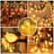 LED Crystal Ball Garland String Lights Battery-Operated Fairy Lights for Holiday and Home Decor.