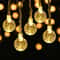 LED Crystal Ball Garland String Lights Battery-Operated Fairy Lights for Holiday and Home Decor.
