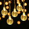 LED Crystal Ball Garland String Lights Battery-Operated Fairy Lights for Holiday and Home Decor.