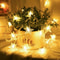 LED Crystal Ball Garland String Lights Battery-Operated Fairy Lights for Holiday and Home Decor.