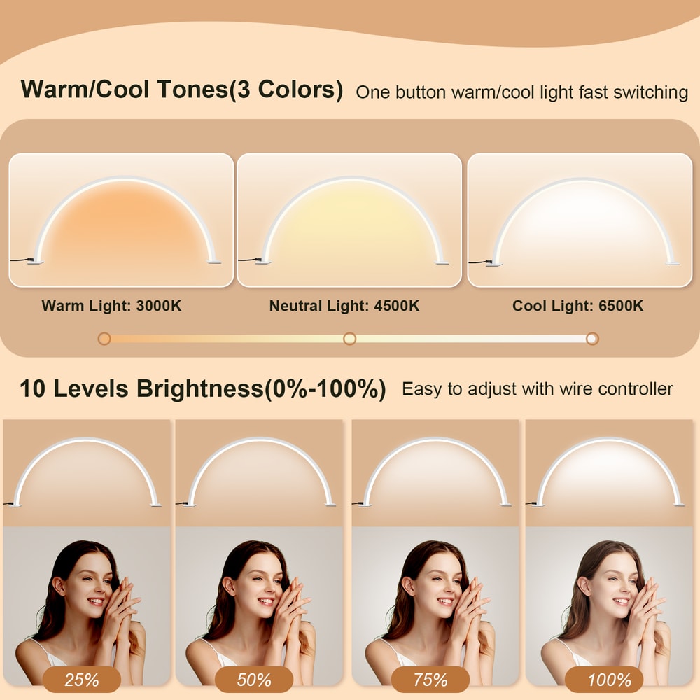 Portable LED Nail Light Adjustable Brightness for Beauty and Office Work