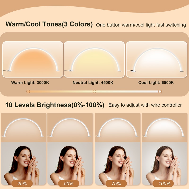 Portable LED Nail Light Adjustable Brightness for Beauty and Office Work