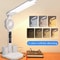 Multifunction Desk Lamp with Fan and Clock Foldable USB Rechargeable LED Desk Lamp