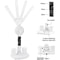Multifunction Desk Lamp with Fan and Clock Foldable USB Rechargeable LED Desk Lamp