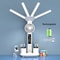 Multifunction Desk Lamp with Fan and Clock Foldable USB Rechargeable LED Desk Lamp