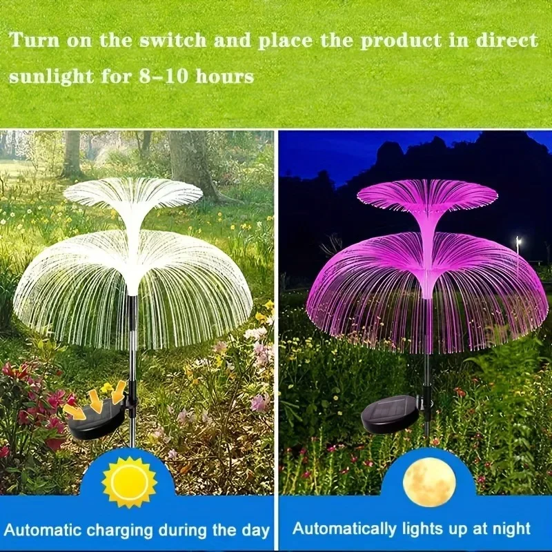 Color Changing Solar Garden Lights Jellyfish Stake Lights For Yard Decor 2