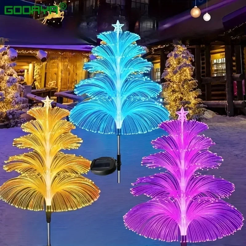 Color Changing Solar Garden Lights Jellyfish Stake Lights For Yard Decor 7