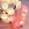 Pink Rose String Lights Decorative Fairy Lights for Romantic Room Decor