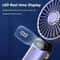 Foldable Portable Neck Fan USB Rechargeable Mini Fan With Display And Phone Stand 1