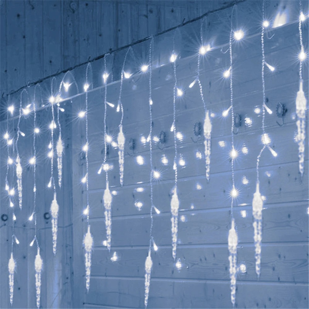 LED Icicle Curtain Lights Waterfall String Lights for Garden Wedding Decor