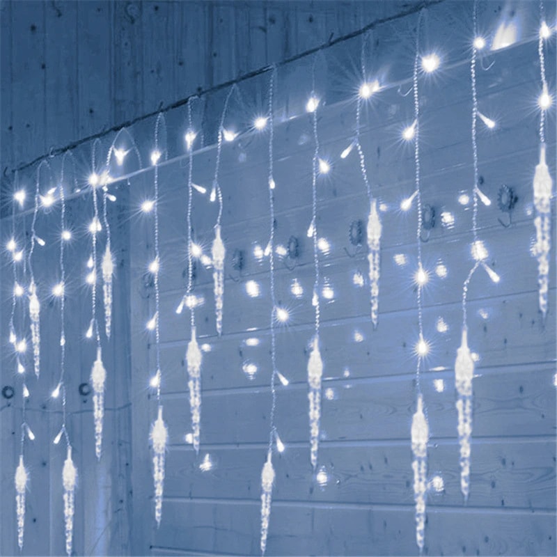 LED Icicle Curtain Lights Waterfall String Lights for Garden Wedding Decor