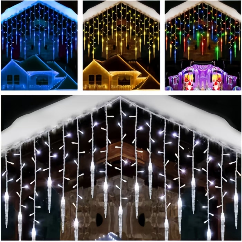 LED Icicle Curtain Lights Waterfall String Lights for Garden Wedding Decor