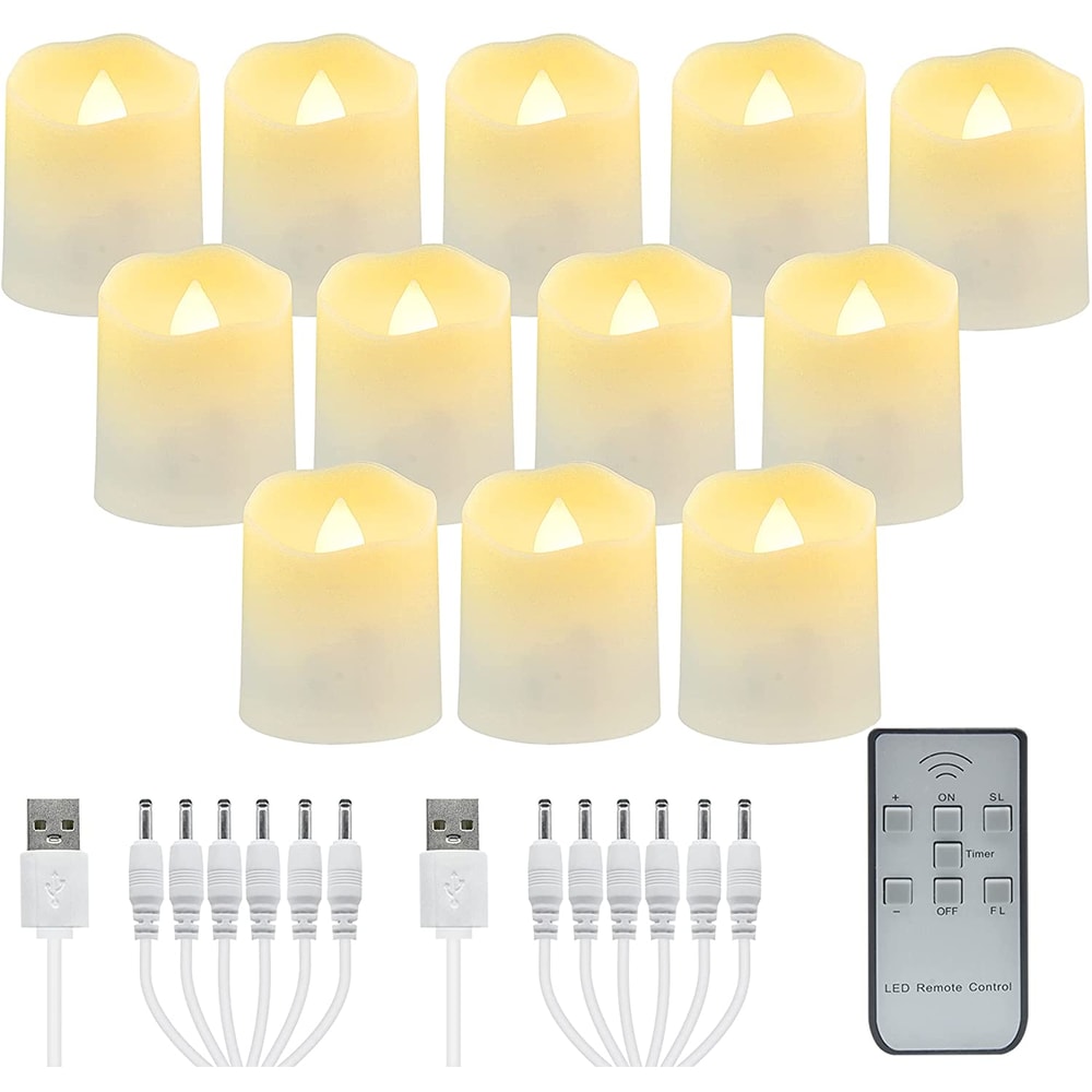Rechargeable LED Flameless Candles with Timer & Remote for Home Decor