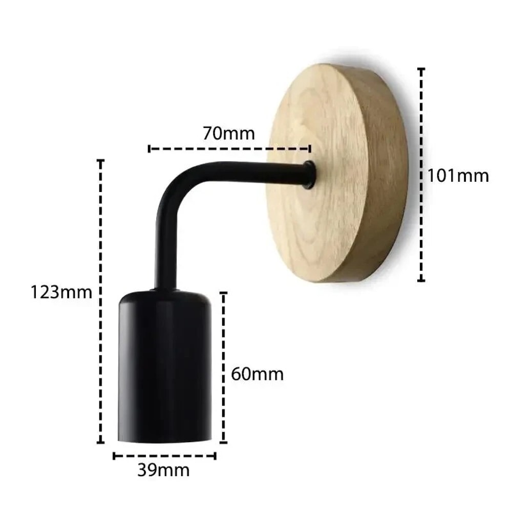 Wood Wall Lamp Sconce For Bedroom Dining Room Lighting 2