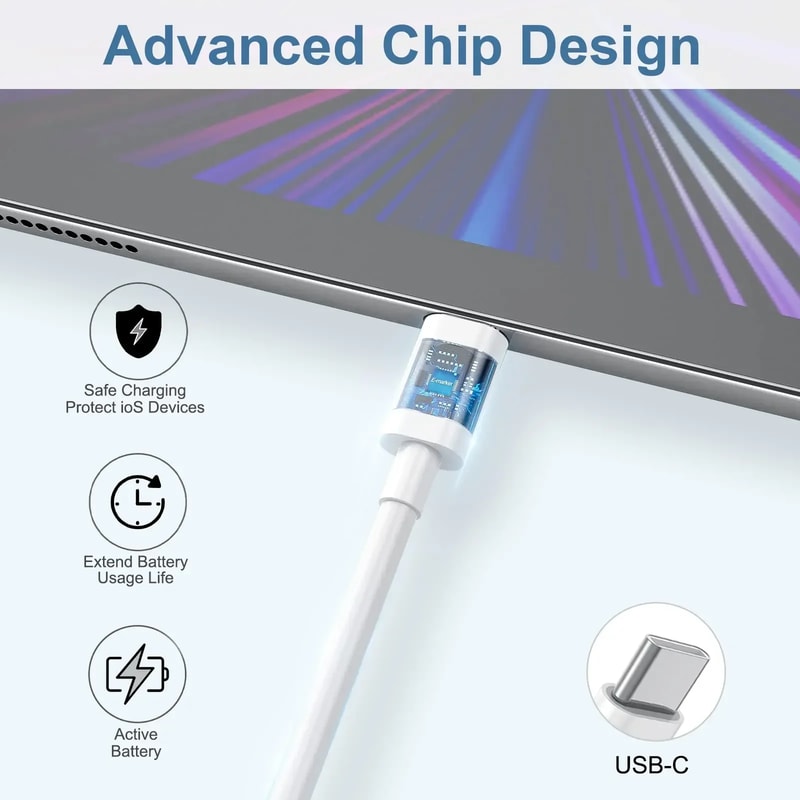 USB C to C Fast Charging Cable High-Speed for Android Smartphones & Tablets