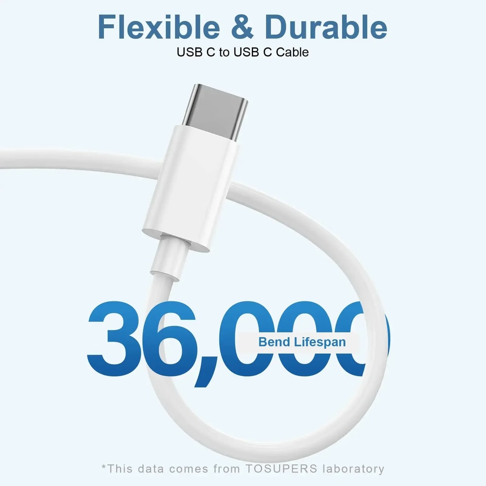 USB C to C Fast Charging Cable High-Speed for Android Smartphones & Tablets