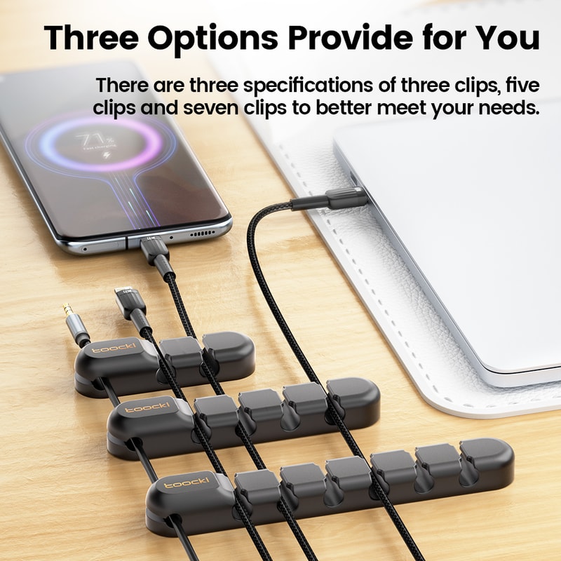 Cable Organizer With Holes Flexible Wire Management Clips For Clean And Tidy Cables 5