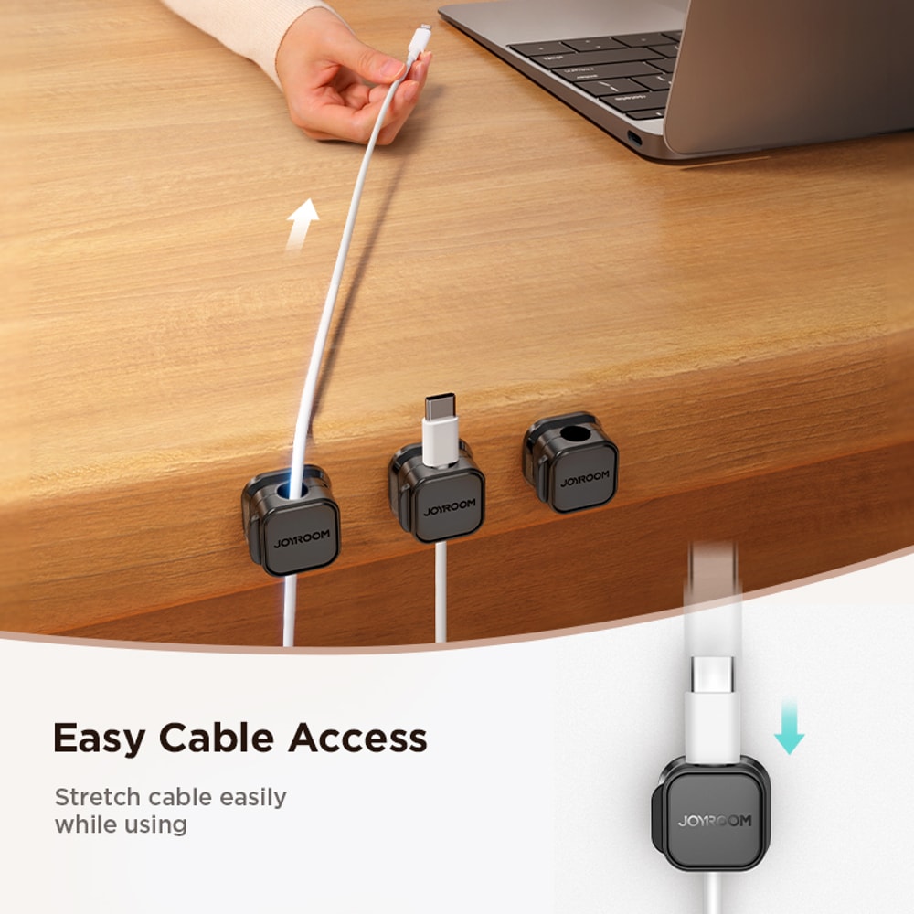 Magnetic Cable Clips Adjustable Cord Holder For Under Desk Cable Management 2