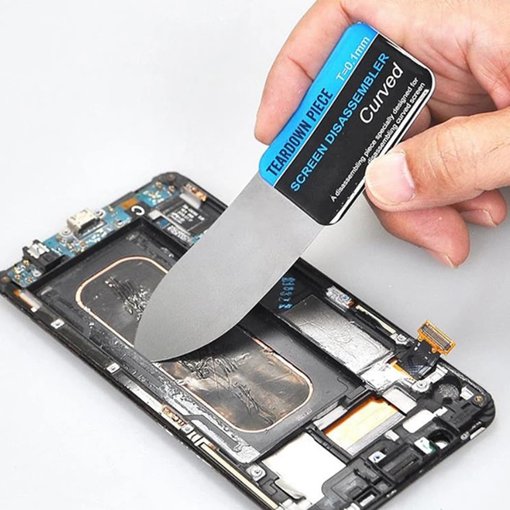 Ultra-Thin Steel Mobile Phone Screen Pry Tool Flexible LCD Disassemble Spudger Card for Easy Repairs