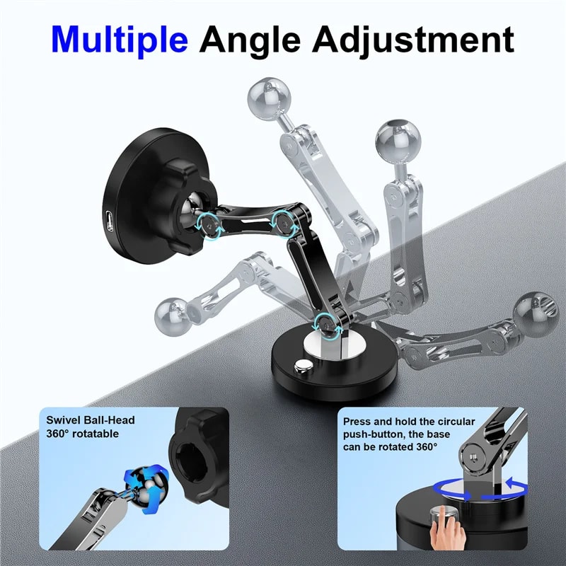 Magnetic Wireless Car Charger Mount Fast Charging Stand For Phones 2