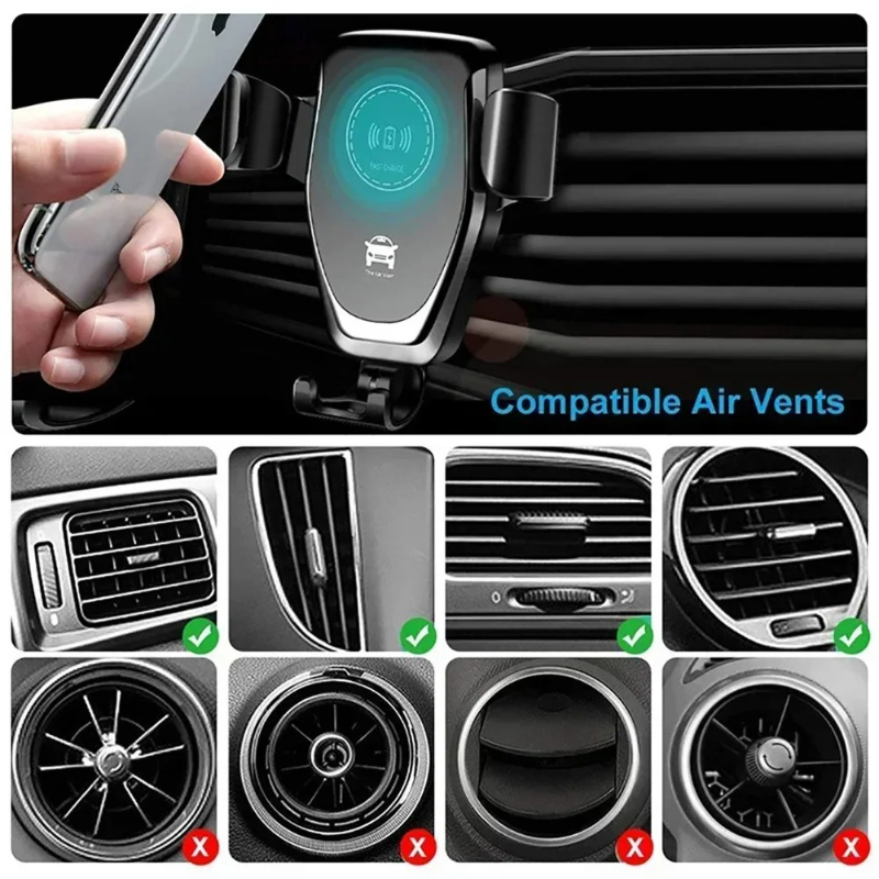 Adjustable Car Wireless Charging Phone Holder Fast Charging Station 3