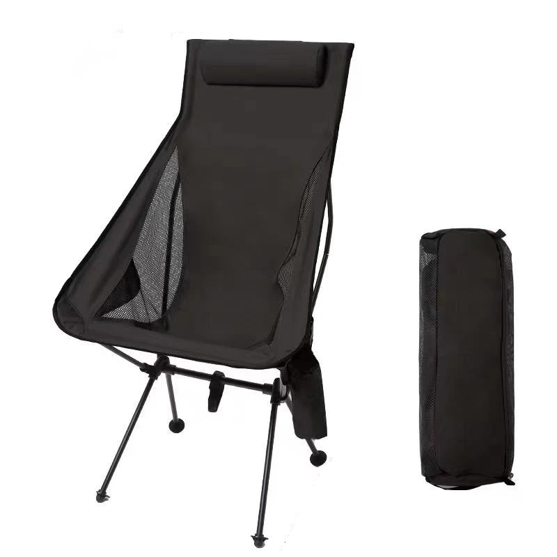 Portable Folding Camping Chair With Headrest Lightweight Outdoor Fishing Chair Aluminum Alloy Touri 7
