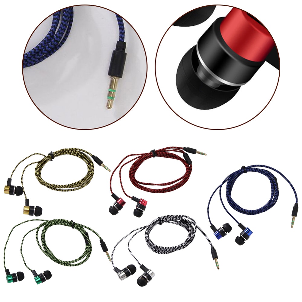 Bass Boosted Wired In Ear Headphones Superb Noise Cancelling Earbuds with Stereo Sound