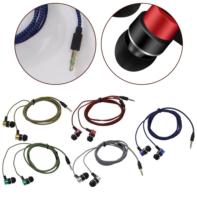 Bass Boosted Wired In Ear Headphones Superb Noise Cancelling Earbuds with Stereo Sound