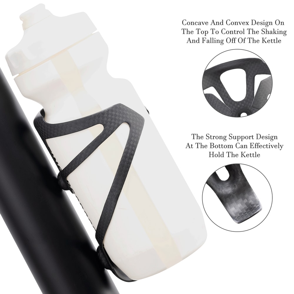 Lightweight Carbon Fiber Bicycle Water Bottle Cage Matte Black 2