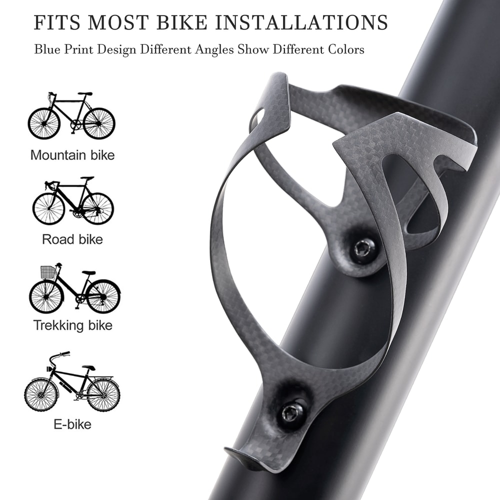 Lightweight Carbon Fiber Bicycle Water Bottle Cage Matte Black 3