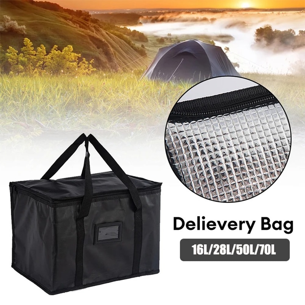 Insulated Thermal Cooler Bag Large Capacity Portable Lunch Bag For Picnic Camping Zip Food Insulat 2