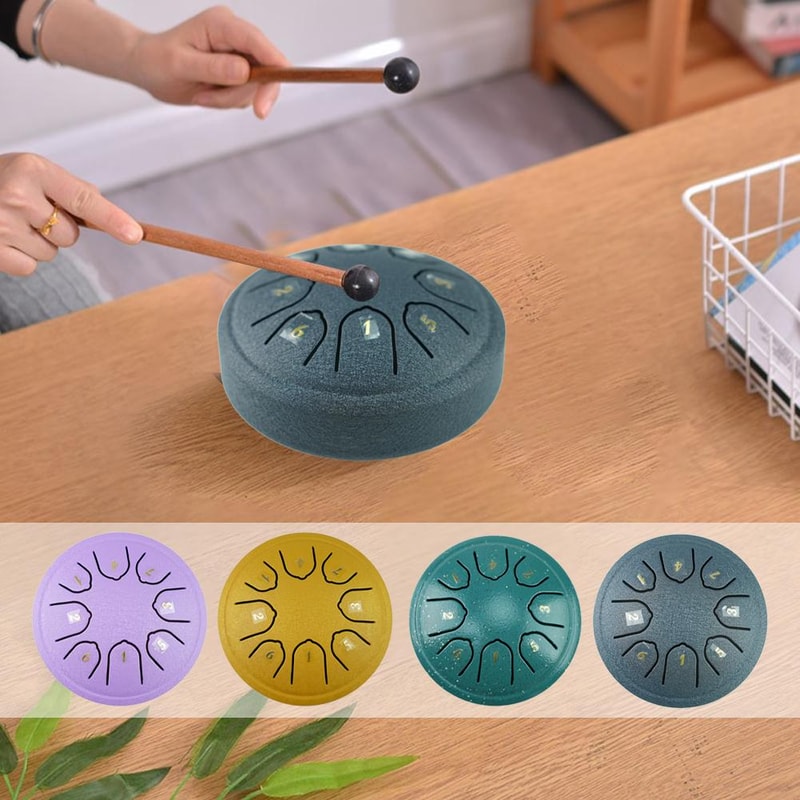 Steel Tongue Drum With Drumsticks Accessories Tone Hand Pan Music Instrument 2