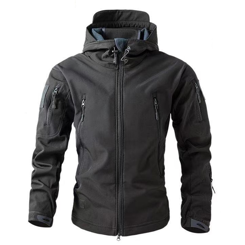 Mens Winter Softshell Fleece Jacket Windproof Outdoor Hiking Hunting Thermal Coat 0