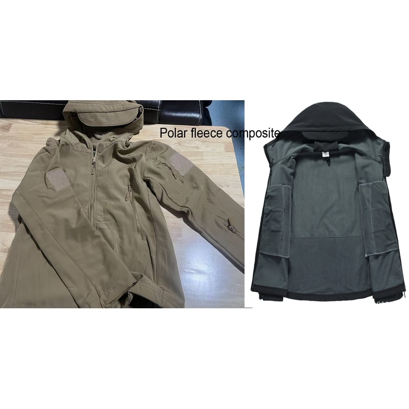Mens Winter Softshell Fleece Jacket Windproof Outdoor Hiking Hunting Thermal Coat 1