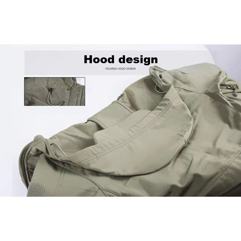 Mens Winter Softshell Fleece Jacket Windproof Outdoor Hiking Hunting Thermal Coat 3