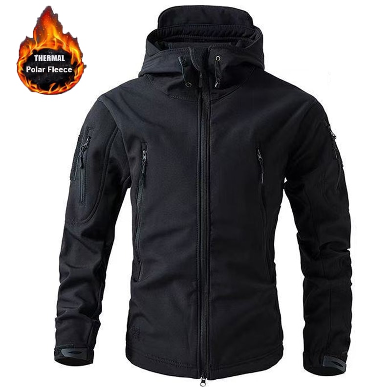 Mens Winter Softshell Fleece Jacket Windproof Outdoor Hiking Hunting Thermal Coat 7