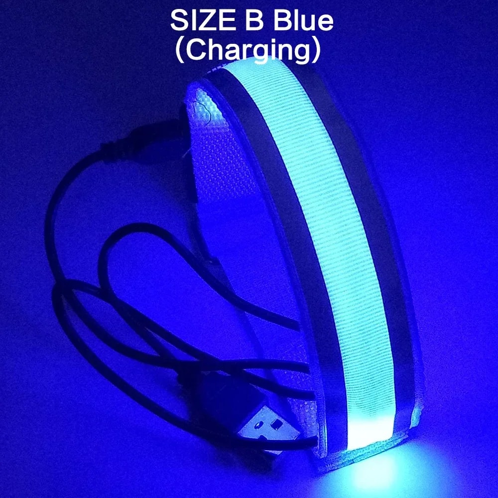 USB Rechargeable LED Light Armband With Reflective Wristband For Running Cycling Safety 5