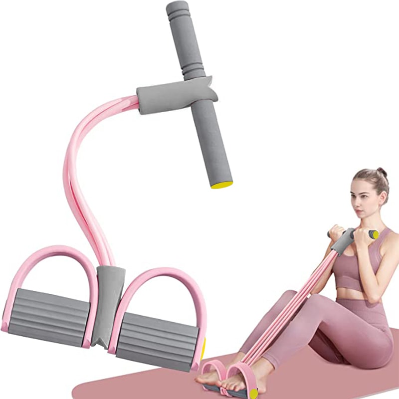 Resistance Bands Tube Yoga Pedal Puller For Waist Arm Abdomen Training 1