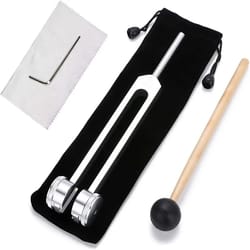 weighted bio-acoustic tuning fork set for chakra healing & stress relief