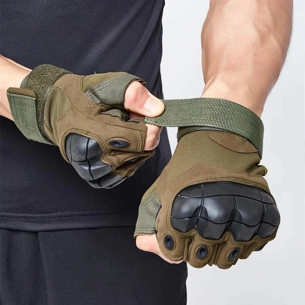 Tactical Half Finger Gloves For Shooting Paintball Airsoft Bicycle AntiSkid Protective Gear For Me 1