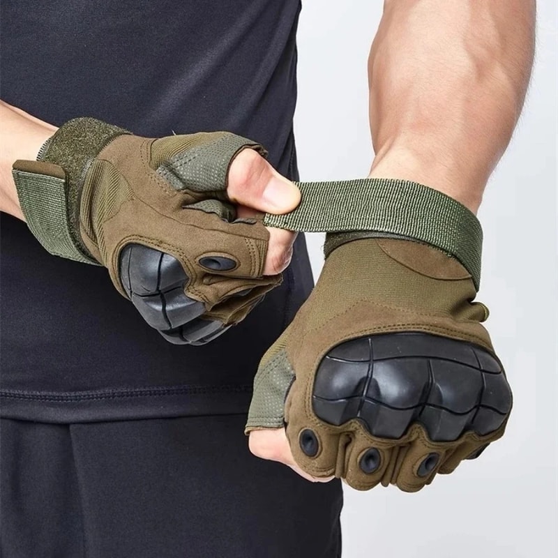 Tactical Half Finger Gloves For Shooting Paintball Airsoft Bicycle AntiSkid Protective Gear For Me 1
