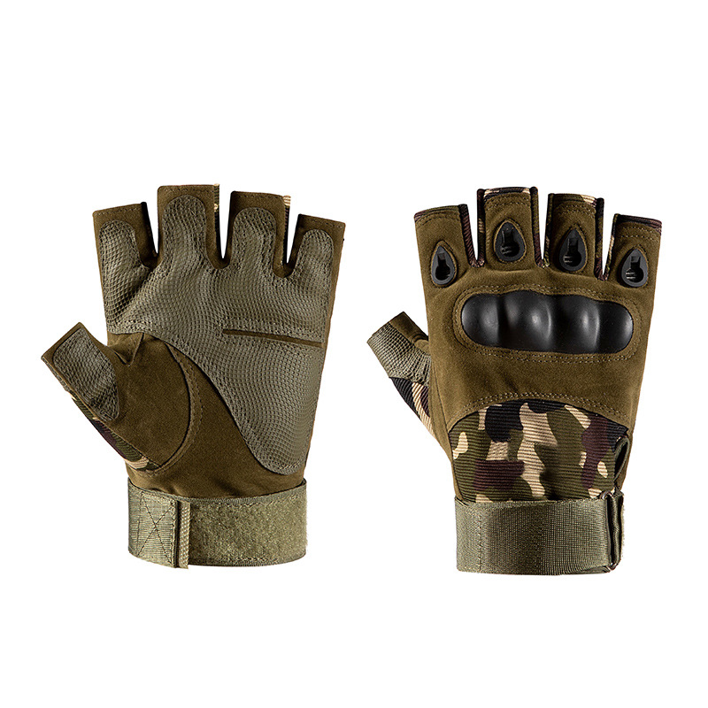 Tactical Half Finger Gloves For Shooting Paintball Airsoft Bicycle AntiSkid Protective Gear For Me 6