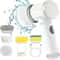 Cordless Electric Spin Scrubber with Interchangeable Brush Heads for Deep Cleaning Kitchen, Bathroom, and Car