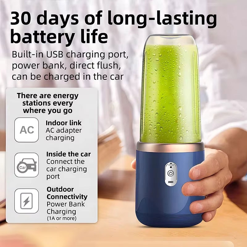 Portable USB Mini Juicer Cup Travel Blender For Smoothies And Juices With Single Double Cups 1