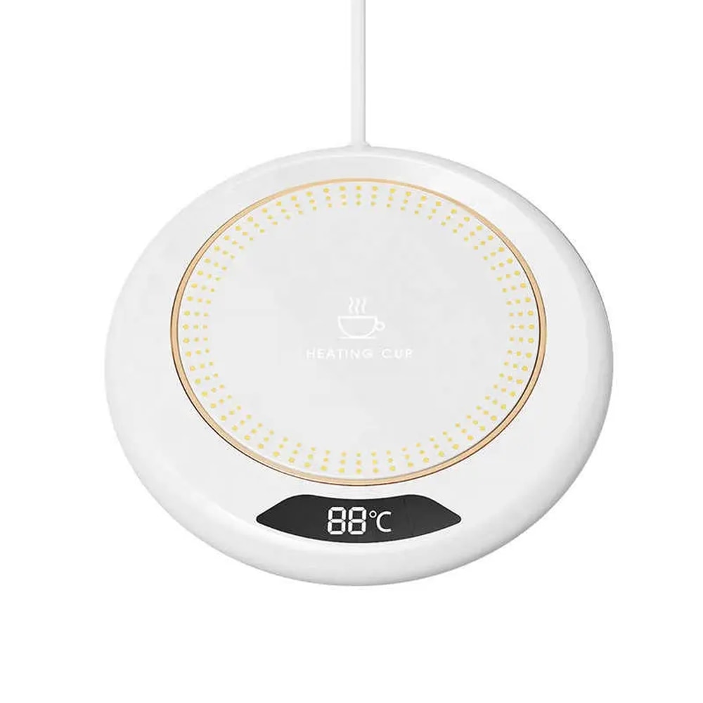 USB Thermostatic Heating Coaster with Speed Adjustment for Consistent Temperature Ideal for Home Use