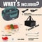 Electric Lunch Box Stainless Steel Heated Food Warmer Set Portable Meal Tray For Work And Travel 2