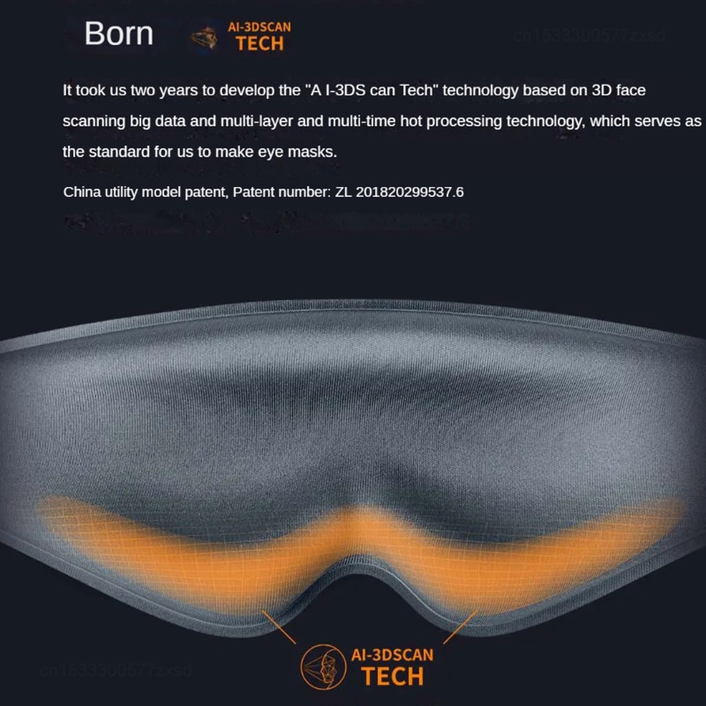 Full Shading Relaxing Eye Mask For Sleeping Aid Portable Light Blockout Sleep Mask 2