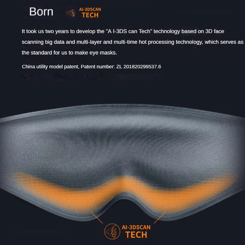 Full Shading Relaxing Eye Mask For Sleeping Aid Portable Light Blockout Sleep Mask 2