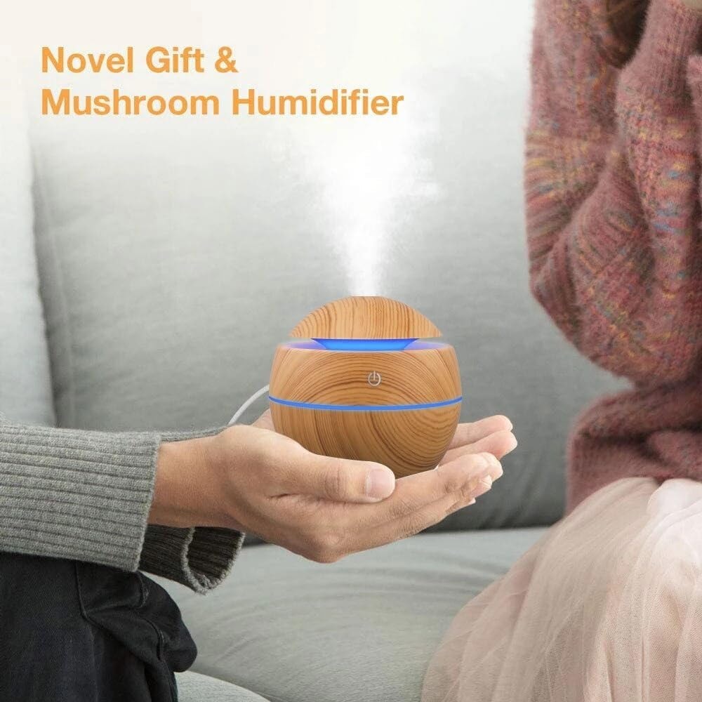 Electric Ultrasonic Humidifier Aroma Diffuser Essential Oil Cool Mist Maker For Bedroom Wood Design 1