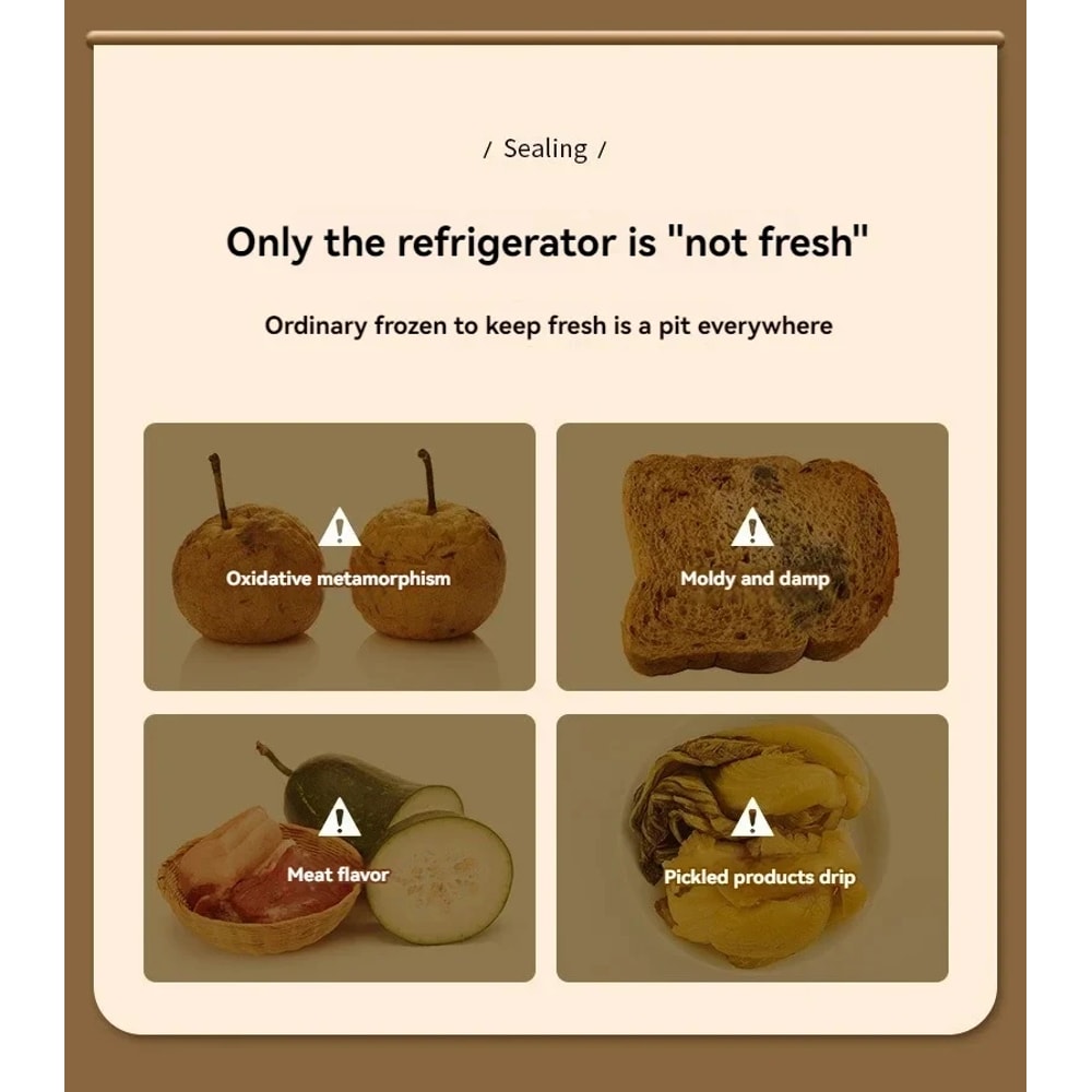 Portable Vacuum Food Sealing Machine Automatic Packaging System For Home Kitchen US Plug 2